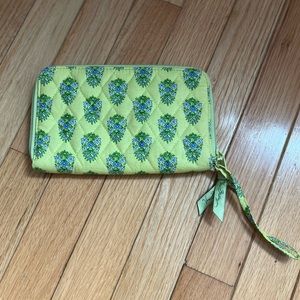 Vera Bradley Green and Blue Paisley Wallet and Clutch